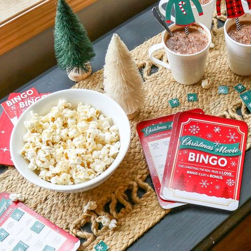 Big Dot of Happiness Christmas Movie Bingo, Christmas Party Games, Rom Com Holiday Bingo, Christmas Girls Night Bingo, Movie Night Game, Set of 18 in Saudi Arabia