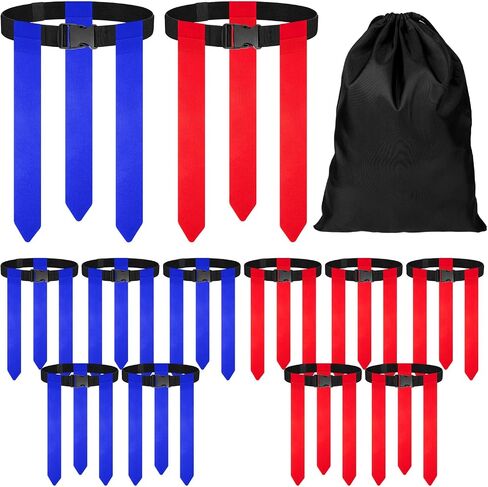 Flag Football Set, 10 Players Adjustable Belts for Kids Teens Adults Team Training Sport Events, 30 Flags in Saudi Arabia