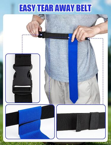 Flag Football Set, 10 Players Adjustable Belts for Kids Teens Adults Team Training Sport Events, 30 Flags in Saudi Arabia