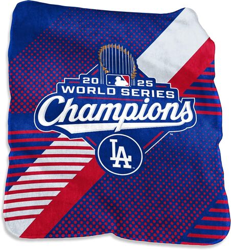 Logo Brands Los Angeles Dodgers 2025 World Series Champions 50" x 60" Silk Touch Throw Blanket in Saudi Arabia