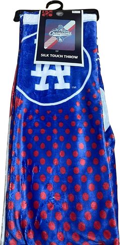 Logo Brands Los Angeles Dodgers 2025 World Series Champions 50" x 60" Silk Touch Throw Blanket in Saudi Arabia