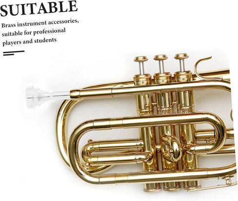 ملحق معدني بديل لقطعة الفم النحاسية للاعبين المحترفين والمبتدئين، قطعة فم مطلية بساق للآلات النحاسية مع تحكم استثنائي في الصوت وأنيق in Kuwait