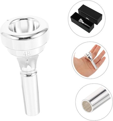 ملحق معدني بديل لقطعة الفم النحاسية للاعبين المحترفين والمبتدئين، قطعة فم مطلية بساق للآلات النحاسية مع تحكم استثنائي في الصوت وأنيق in Kuwait