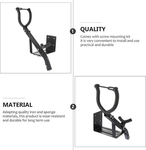 Saxophone Holder Wall Mount Bracket for Alto Tenor Sax Resistant Design Ergonomic Support for Home Storage Practical Saxophone Stand in Black in Saudi Arabia