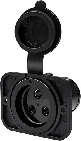 70A Trolling Motor Plug Receptacle Waterproof Heavy Duty 12-48V for 2 or 3-Wire Systems Compatible with Minn Kota Marine Boat (Black) in Saudi Arabia