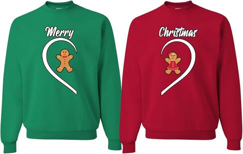 Wild Bobby Funny His Hers Matching Christmas Sweaters for Couples Holiday Graphic Sweatshirts in Saudi Arabia