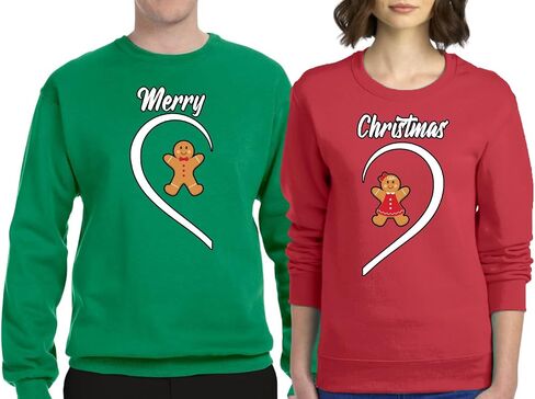 Wild Bobby Funny His Hers Matching Christmas Sweaters for Couples Holiday Graphic Sweatshirts in Saudi Arabia