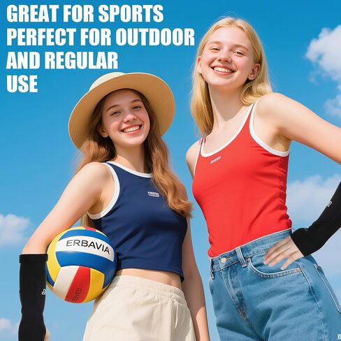 Breathable Volleyball Knee Pads and Volleyball Arm Sleeves Set for Youth Girls, Volleyballs Arm Pads with Protection Foam Pad and Thumb Hole, Padded Volleyballs Arms and Knee Sleeves for Teens(Black) in Saudi Arabia