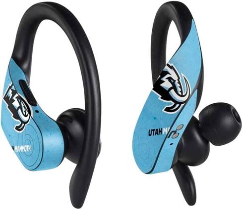 غلاف صوتي من Skinit متوافق مع PowerBeats Pro - تصميم أسود مرخص رسميًا من NHL Utah Mammoth Alternate Black in Saudi Arabia