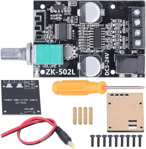 ZK502L Mini Amp, 50W 5V 24V Bluetooths Amplifier Board, Amplifier Boards Suitable for Speaker Modification, Power Amplifiers Equipment in Saudi Arabia