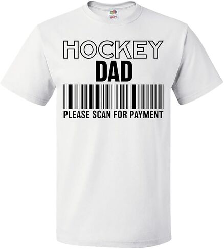 Inktastic Hockey Dad - يرجى مسح الباركود - تي شيرت رجالي مضحك in Saudi Arabia