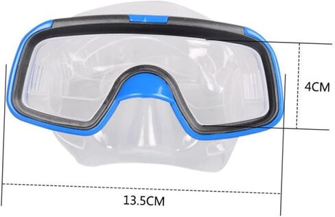 Boy Girl Diving Glasses Set with Fins and Breathing Tube Underwater Snorkeling Mask for Boy Girl Comfortable and No Leak Design Blue in Saudi Arabia