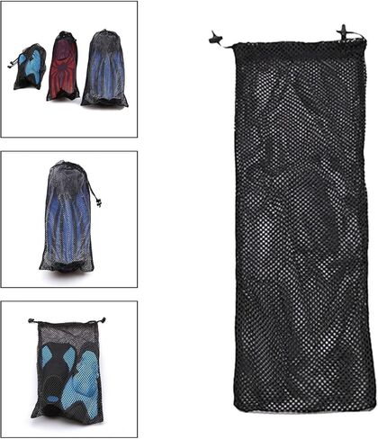 Colaxi Free Diving Fins Drawstring Bag Pouch Snorkeling Flippers Carrier Mesh Gear Carry Bag for Snorkeling Beach Freediving Surfing in Saudi Arabia