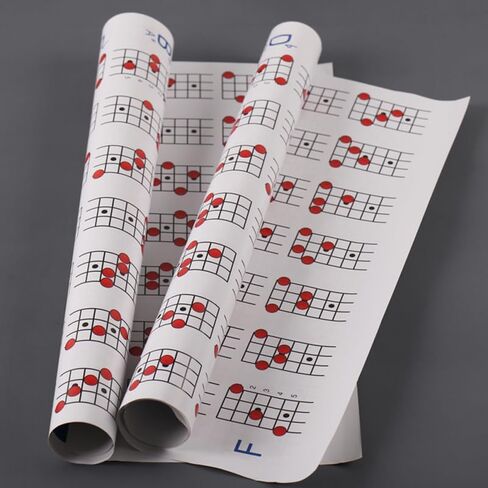 Mandolin Chord Chart Laminated Book for Beginners Large Size Mandolin Diagram in Saudi Arabia