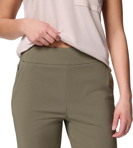 Columbia Womens All Seasons Slim Pull-On Pant, Stone Green, Large x S in Saudi Arabia