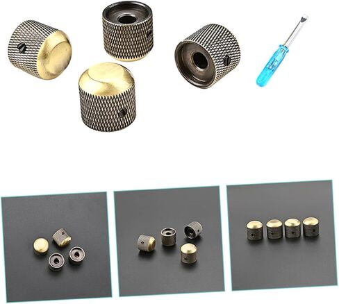 DECHOUS 12pcs Guitar Control Knobs Volume and Tone Replacement Knobs for Electric Guitars Compatible Potentiometers Easy to Install Design in Saudi Arabia