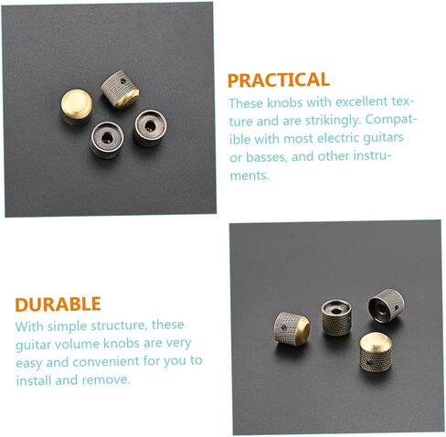 DECHOUS 12pcs Guitar Control Knobs Volume and Tone Replacement Knobs for Electric Guitars Compatible Potentiometers Easy to Install Design in Saudi Arabia