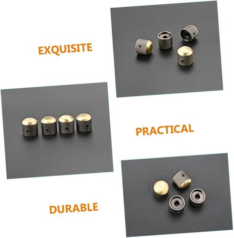 DECHOUS 12pcs Guitar Control Knobs Volume and Tone Replacement Knobs for Electric Guitars Compatible Potentiometers Easy to Install Design in Saudi Arabia