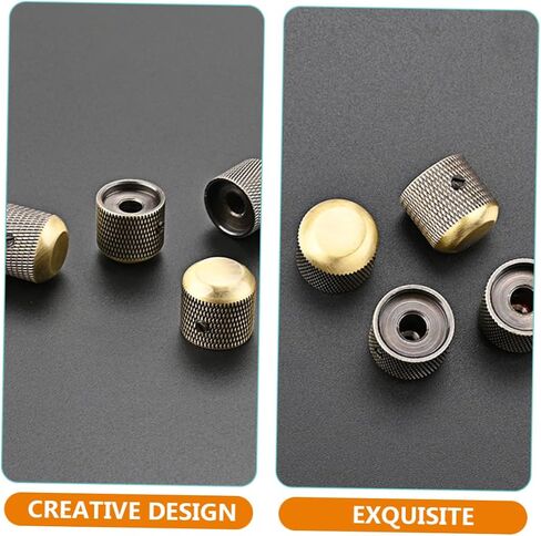 DECHOUS 12pcs Guitar Control Knobs Volume and Tone Replacement Knobs for Electric Guitars Compatible Potentiometers Easy to Install Design in Saudi Arabia