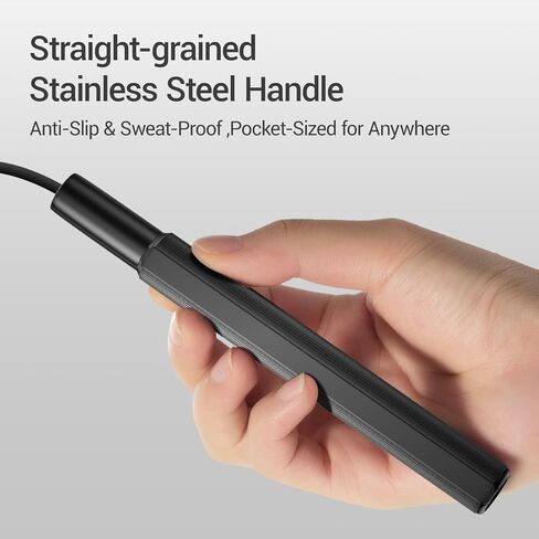 حبل القفز، كابل حبل القفز السريع الخالي من التشابك مع محامل كروية للنساء والرجال والأطفال، حبل القفز الفولاذي القابل للتعديل مع مقابض من سبائك الألومنيوم للياقة البدنية، التمارين المنزلية للجسم النحيف in Kuwait