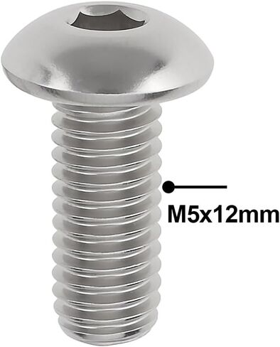 ECSiNG 8 قطع مسامير تثبيت M5x12mm مع 8 غسالات زنبركية 4GE01 304 من الفولاذ المقاوم للصدأ متوافق مع Tom-Tom 40 42 400 410 420 450 500 550 in Saudi Arabia