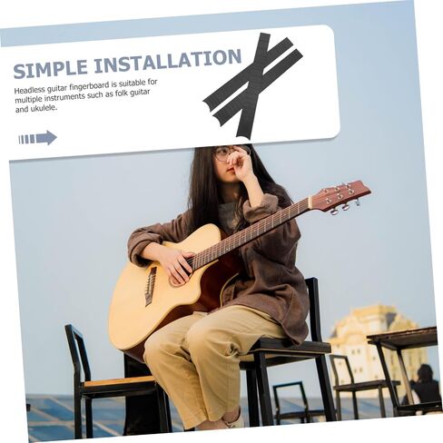 Vaguelly 3pcs Replacement Guitar Fingerboard Neck for 38 41 Acoustic Folk Guitars Accessories Sturdy Wood Construction in Saudi Arabia