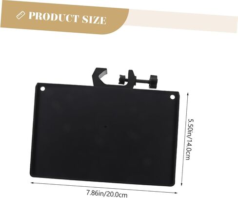Clamp Microphone Stand Accessory Tray Abs Holder for Live Broadcasting Karaoke Recording Compatible with Mic Stands Raised Edges for Secure Item Placement in Saudi Arabia