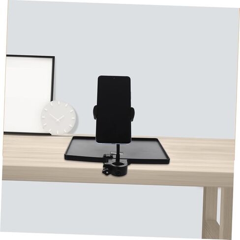 Multi-Functional Microphone Stand Tray Clamp-On Phone Holder Adjustable Mic Sound Card Tray for Live Broadcast Studio and Karaoke Use in Saudi Arabia