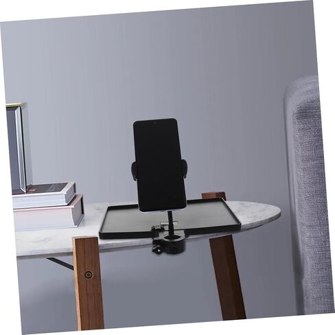 Multi-Functional Microphone Stand Tray Clamp-On Phone Holder Adjustable Mic Sound Card Tray for Live Broadcast Studio and Karaoke Use in Saudi Arabia