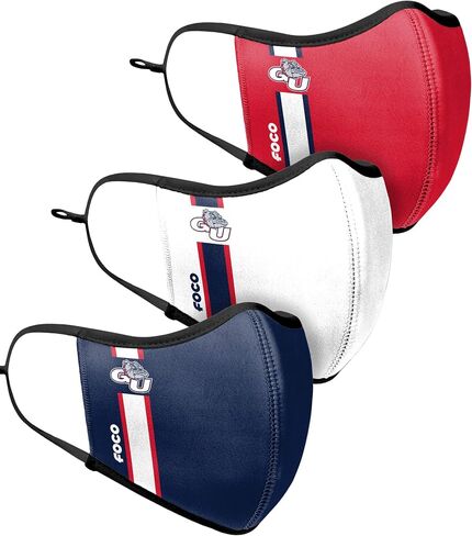 FOCO Gonzaga Bulldogs NCAA Face 3 Pack Face Cover in Saudi Arabia