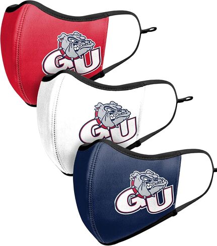 FOCO Gonzaga Bulldogs NCAA Face 3 Pack Face Cover in Saudi Arabia