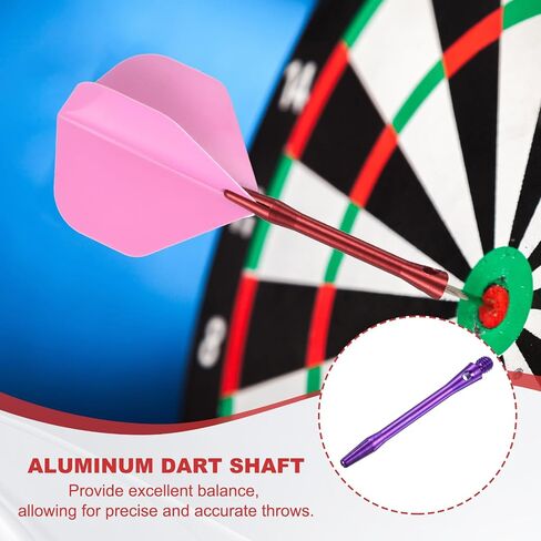 PATIKIL Aluminum Dart Shafts, 2BA Dart Stems Replacement Accessories with Rubber Rings for Steel Tip in Saudi Arabia