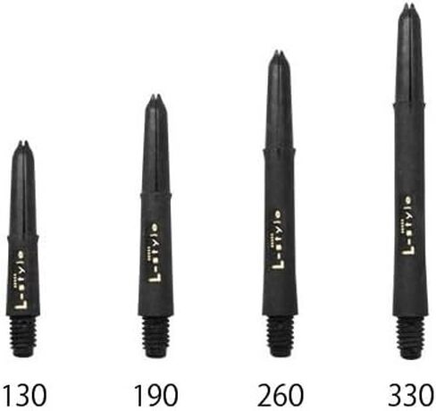 x Laro Dart Shafts: Carbon Fiber Dart Shaft - Black 190 (Short) in Saudi Arabia
