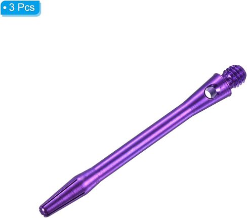 48mm Aluminum Dart Shafts, Medium 2BA Thread Dart Stems Dart Accessories Throwing Fitting for Steel Tip - 3 Pack (Purple) in Saudi Arabia
