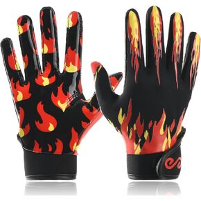 Youth Football Gloves Kids with Ultra Sticky Palm Flag Receiver Gloves in Saudi Arabia