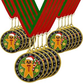 36 قطعة من ميداليات عيد الميلاد مقاس 2 بوصة من سانتا الرنة الزنجبيل رجل عيد الميلاد جائزة ميداليات للفائز بالحفلة الفائزة بالمركز الأول in Kuwait