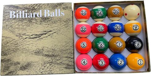 Premium Billiard Balls Set, 2-1/4" Regulation Size Pool Table Balls, Polyester Material American Billiards, One Box Contains 16 Ball in Saudi Arabia
