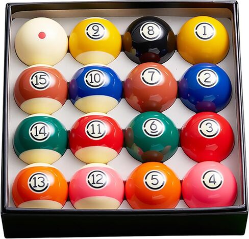 Premium Billiard Balls Set, 2-1/4" Regulation Size Pool Table Balls, Polyester Material American Billiards, One Box Contains 16 Ball in Saudi Arabia
