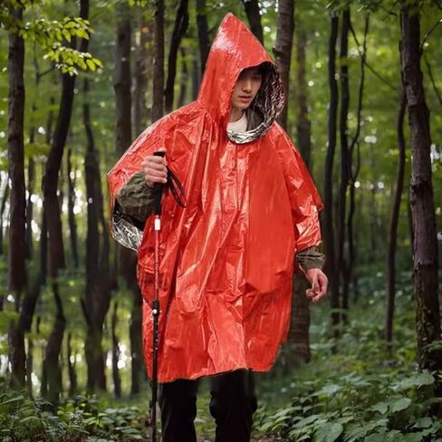 Adult Raincoat,Waterproof Lightweight Family Pack for Travel & Camping(Orange) in Saudi Arabia