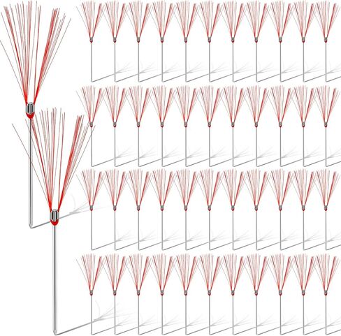 Silkfly Ground Markers Whiskers 6 Inch Bright Red Marking Whiskers with Lightweight Non Rust Stakes Survey Property Line Markers for Ground Public Facilities House Garden Hunting(50 Pcs) in Saudi Arabia