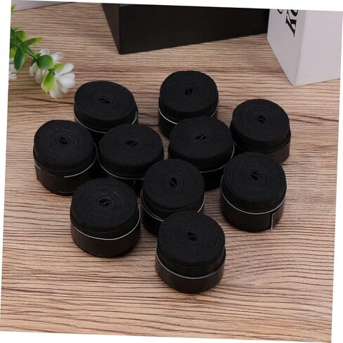 DECHOUS 10Pcs Black Racket Grip Overgrip Perforated Super Absorbent Sweat Band for Tennis Badminton Squash Pickleball Rackets for Humid Conditions in Kuwait