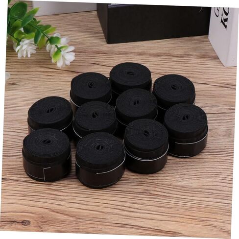 DECHOUS 10Pcs Black Racket Grip Overgrip Perforated Super Absorbent Sweat Band for Tennis Badminton Squash Pickleball Rackets for Humid Conditions in Kuwait