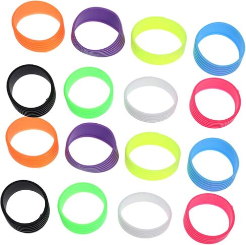 BESPORTBLE 16Pcs Reusable Nonslip Racket Grip Rings Durable Overgrip Protectors for Tennis Badminton and Squash Rackets Sweat Absorbing Non Skid Handle Fixing in Saudi Arabia