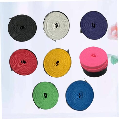 GALPADA 8Pcs Colorful Slip Racket Grip Tape Sweat Absorbent Overgrip for Badminton Tennis Squash Fishing Rod Black White Green Yellow Pink Red Blue Purple in Saudi Arabia
