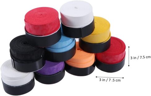 GALPADA 8Pcs Colorful Slip Racket Grip Tape Sweat Absorbent Overgrip for Badminton Tennis Squash Fishing Rod Black White Green Yellow Pink Red Blue Purple in Saudi Arabia