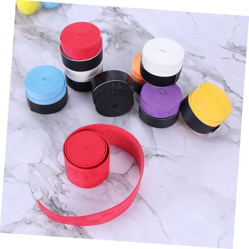 GALPADA 8Pcs Colorful Slip Racket Grip Tape Sweat Absorbent Overgrip for Badminton Tennis Squash Fishing Rod Black White Green Yellow Pink Red Blue Purple in Saudi Arabia