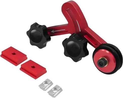 Professional Aluminum Alloy Guide Roller System, Red and Black, 8 Sliders, One-Way Bearing Stock Feeder, Industrial Machinery Compatible in Saudi Arabia