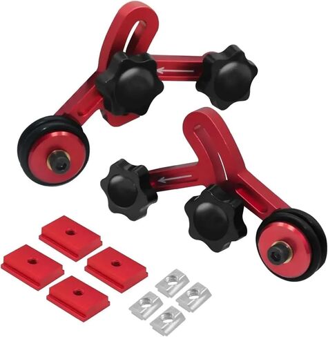 Professional Aluminum Alloy Guide Roller System, Red and Black, 8 Sliders, One-Way Bearing Stock Feeder, Industrial Machinery Compatible in Saudi Arabia