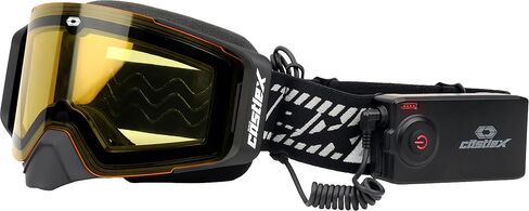 Castle X Coil Heated Snow Goggles - Anti-Fog Goggle for Ski, Snowboard, Snowmobile, White/Gray in Saudi Arabia