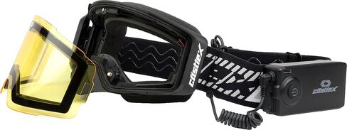 Castle X Coil Heated Snow Goggles - Anti-Fog Goggle for Ski, Snowboard, Snowmobile, White/Gray in Saudi Arabia